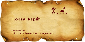 Kobza Alpár névjegykártya