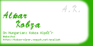 alpar kobza business card